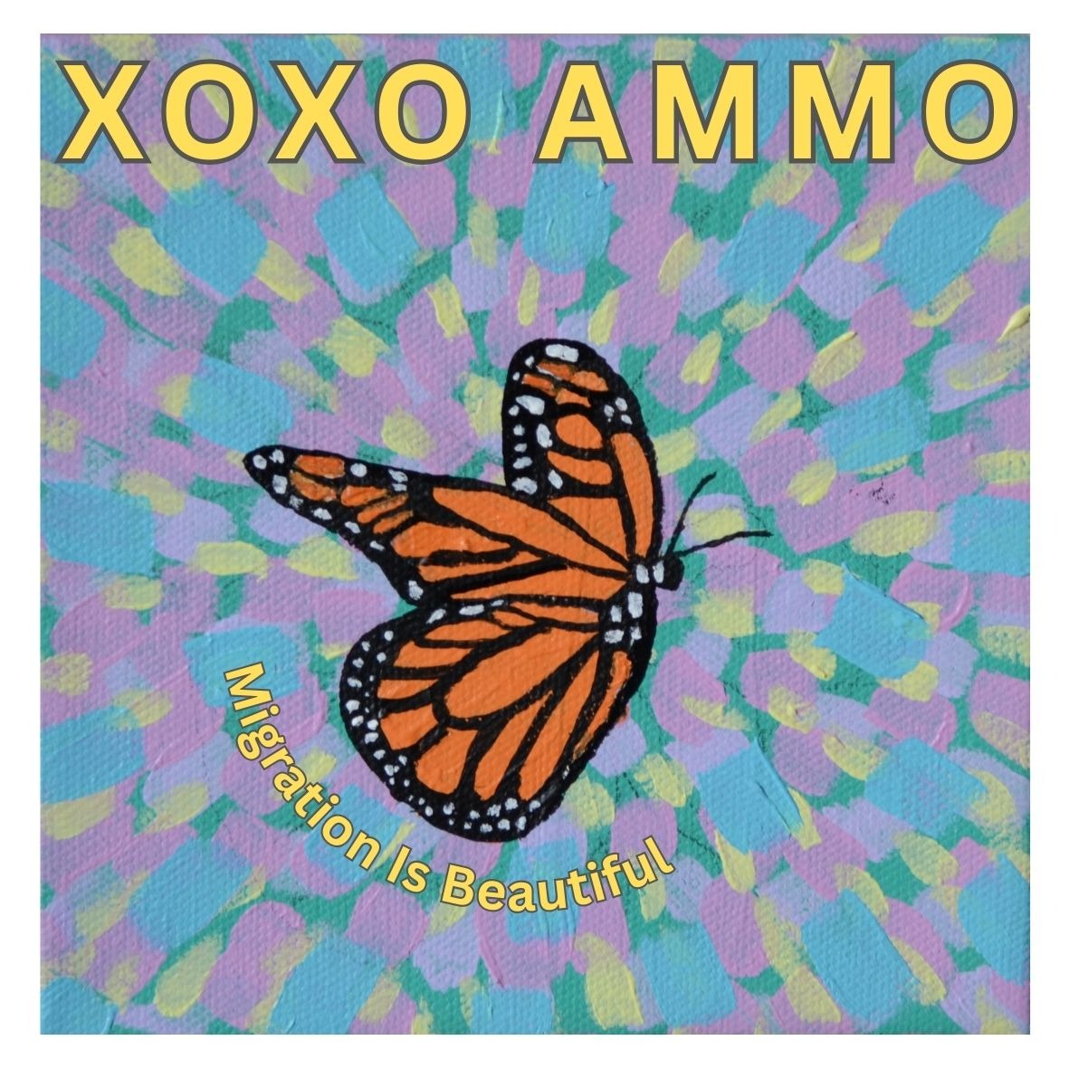 Monarca Orgullosa: Migration Is Beautiful Sticker by Andrea Muñoz Martinez of XOXO AMMO