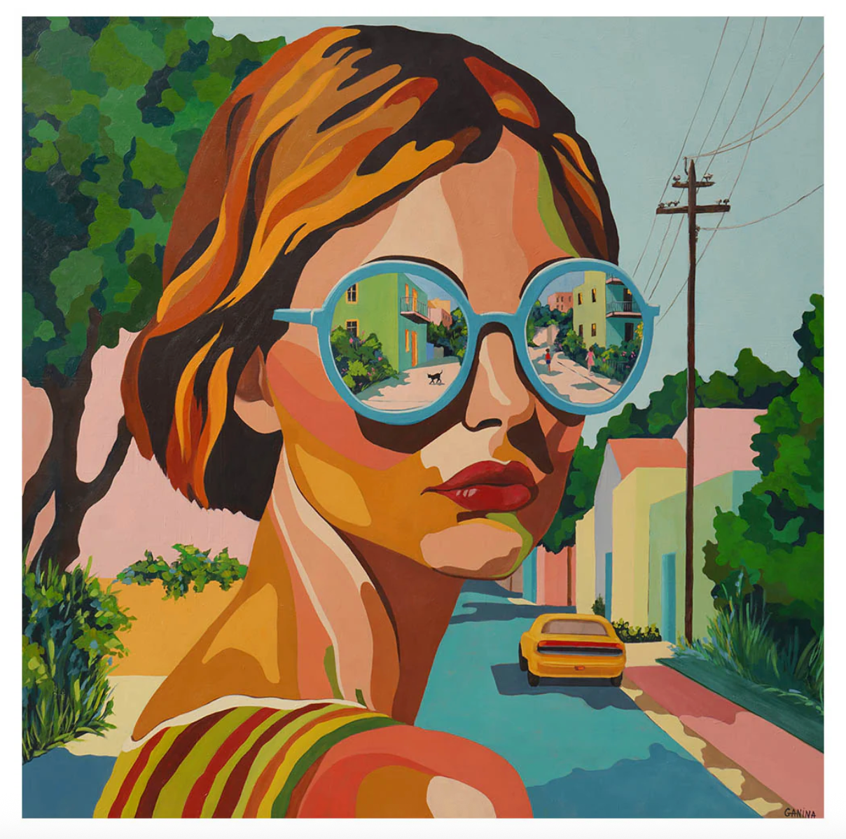 Retrovison Print by Anna Ganina