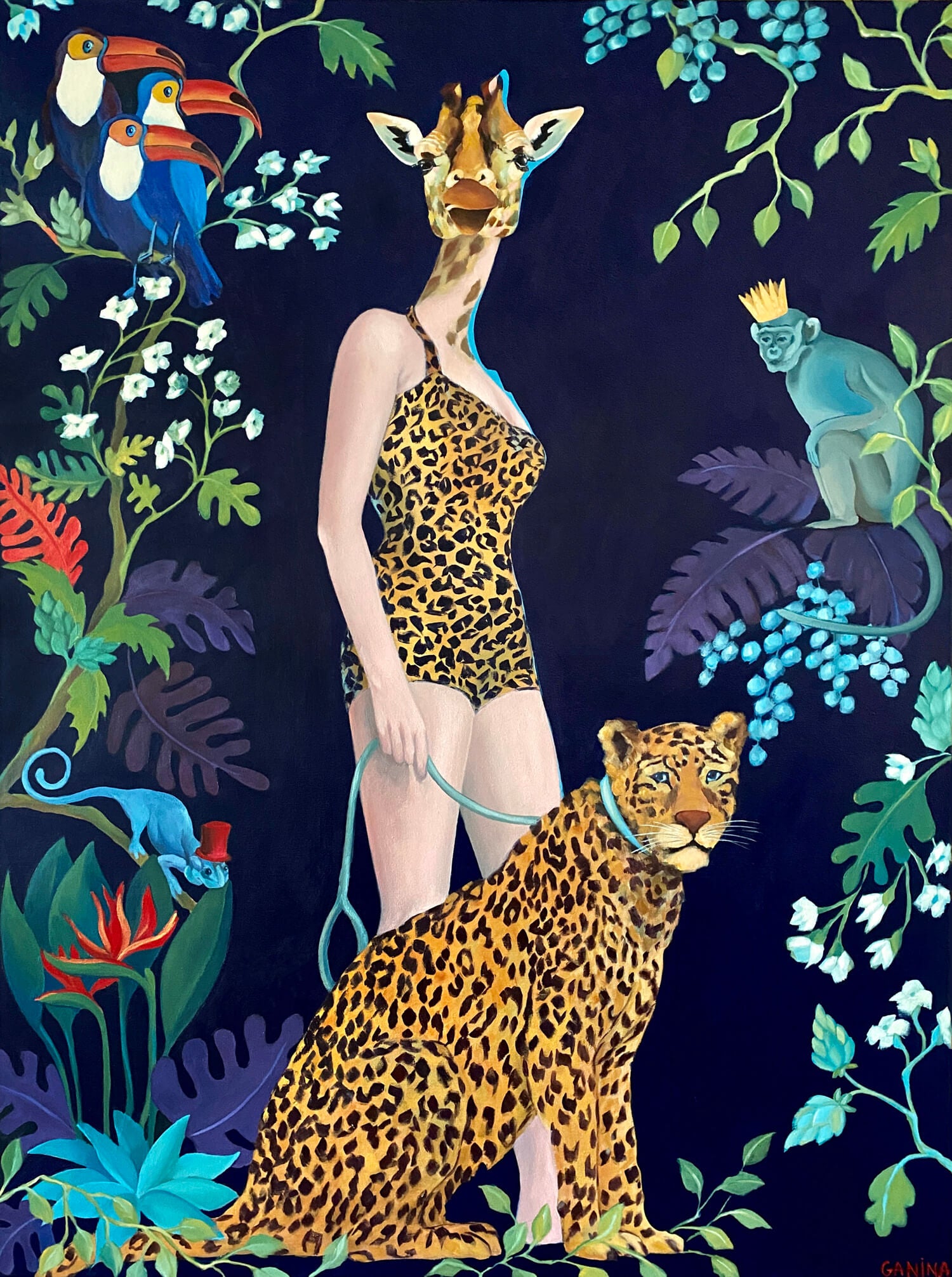 Jungle Wanderers Print by Anna Ganina