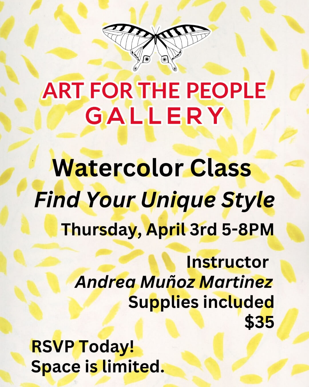 “Find Your Unique Style” - Watercolor Class by Andrea Muñoz Martinez