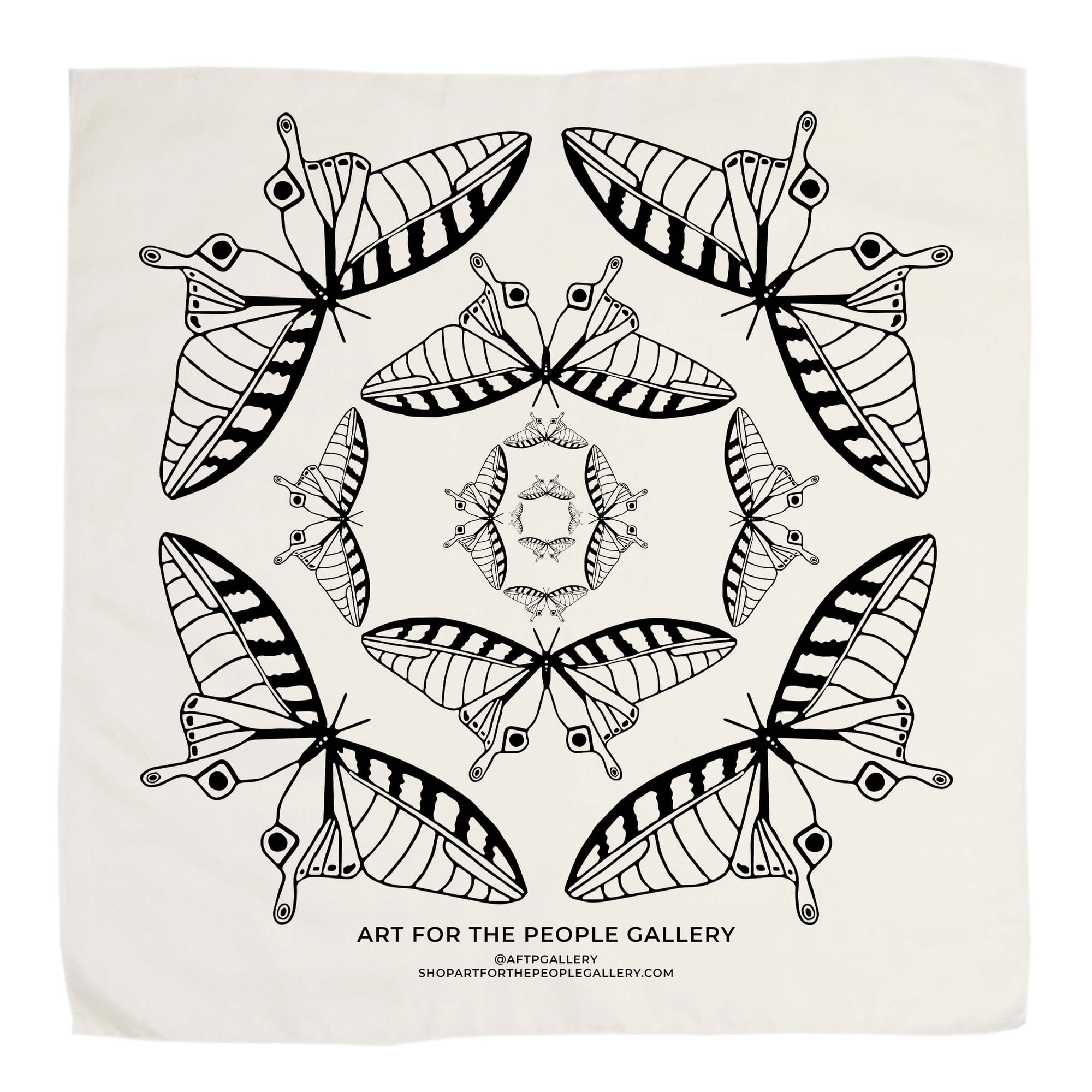 AFTPG Butterfly Bandana + Black, Cream or Red