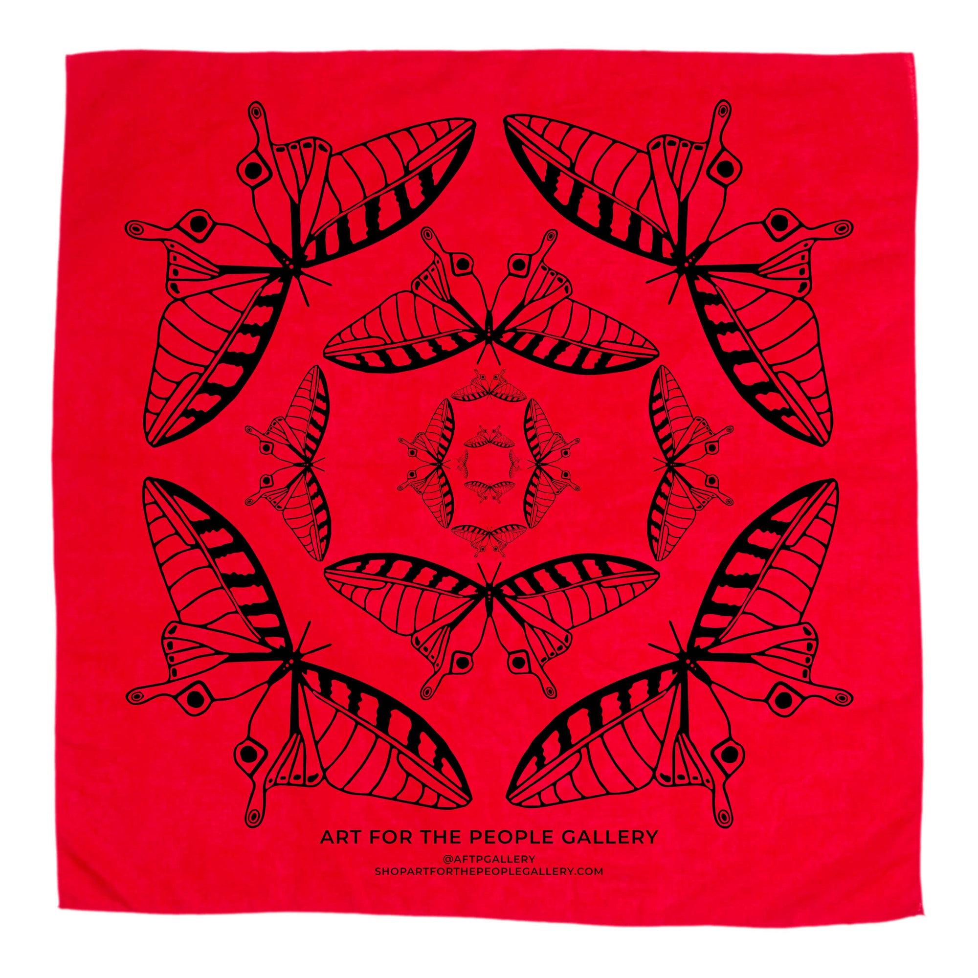 AFTPG Butterfly Bandana + Black, Cream or Red