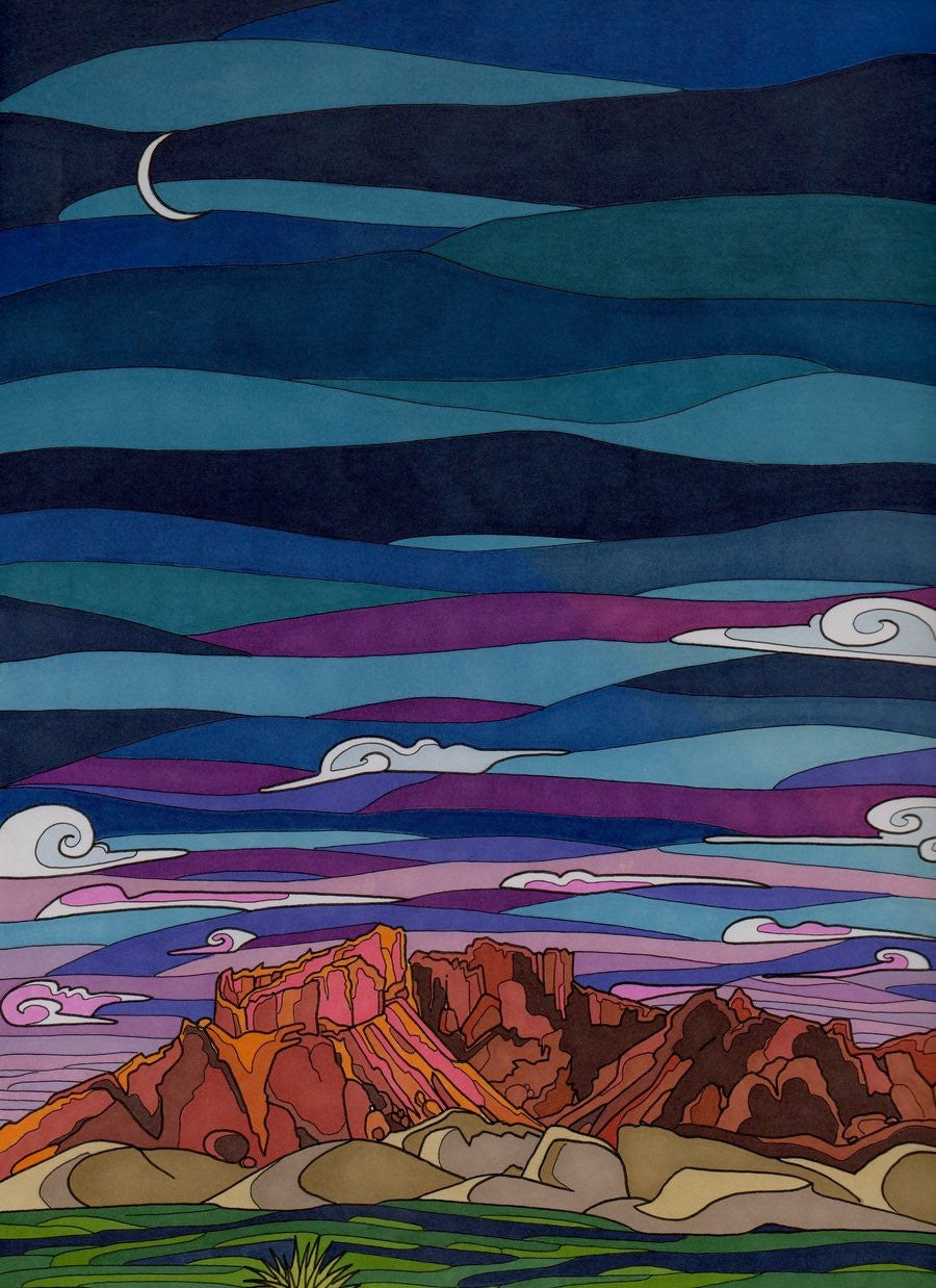 Big Bend Nights Print by Becca Borrelli
14"h x 11"w Paper print