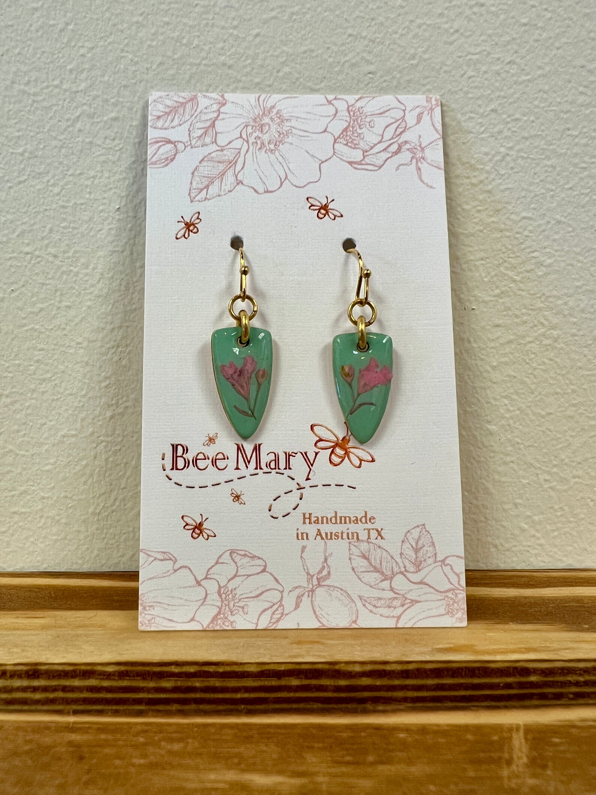 Painted Nectar Earrings by Bee Mary