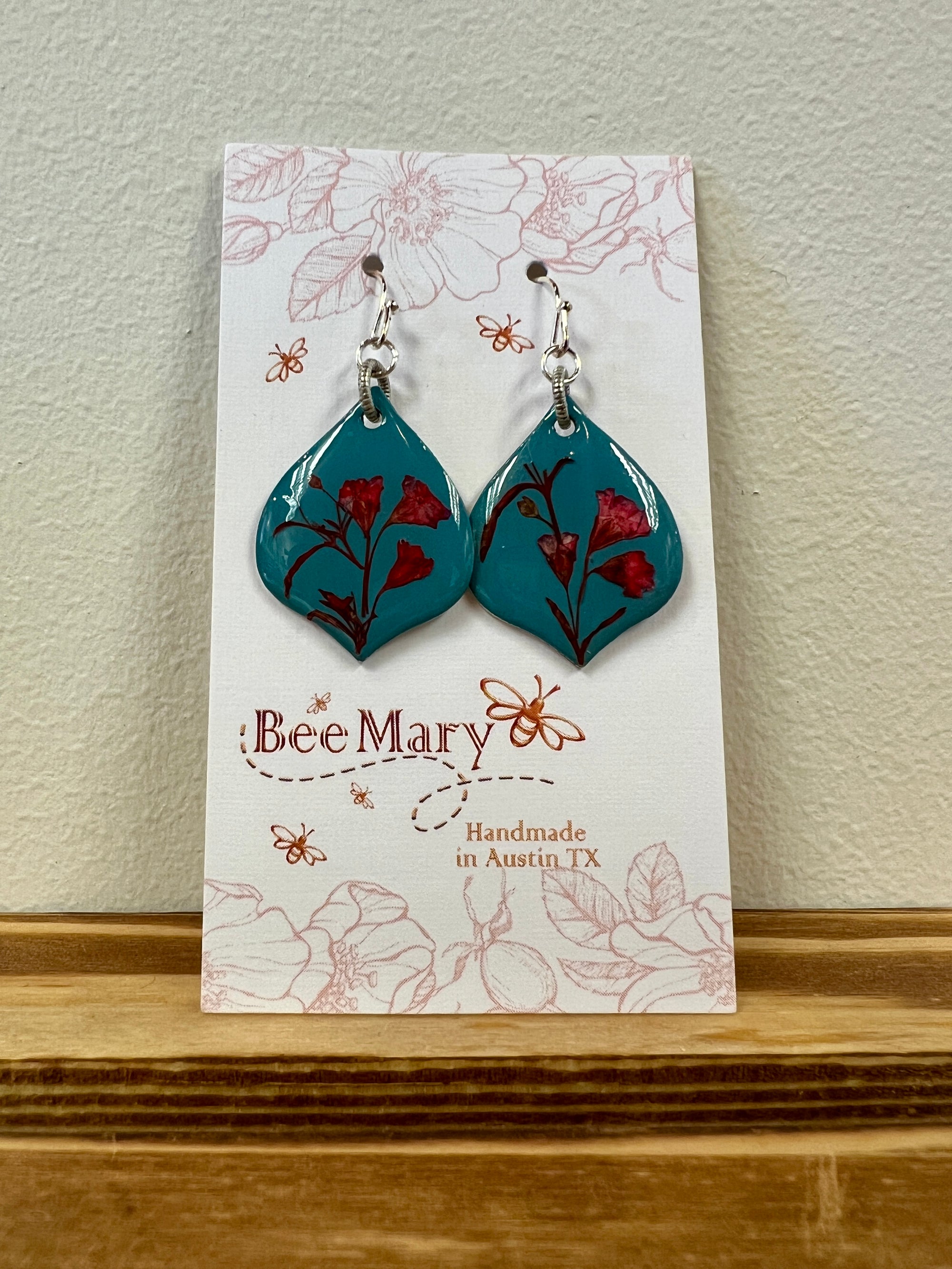 Painted Nectar Earrings by Bee Mary