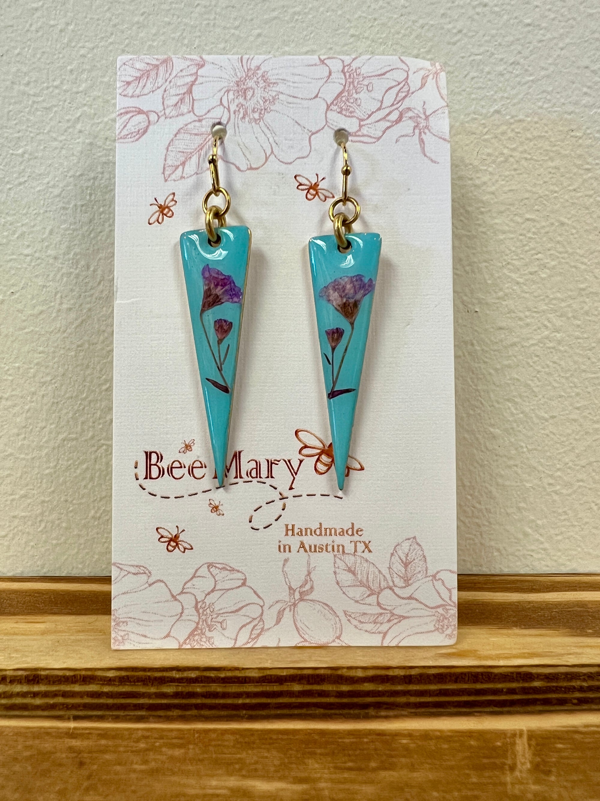 Painted Nectar Earrings by Bee Mary