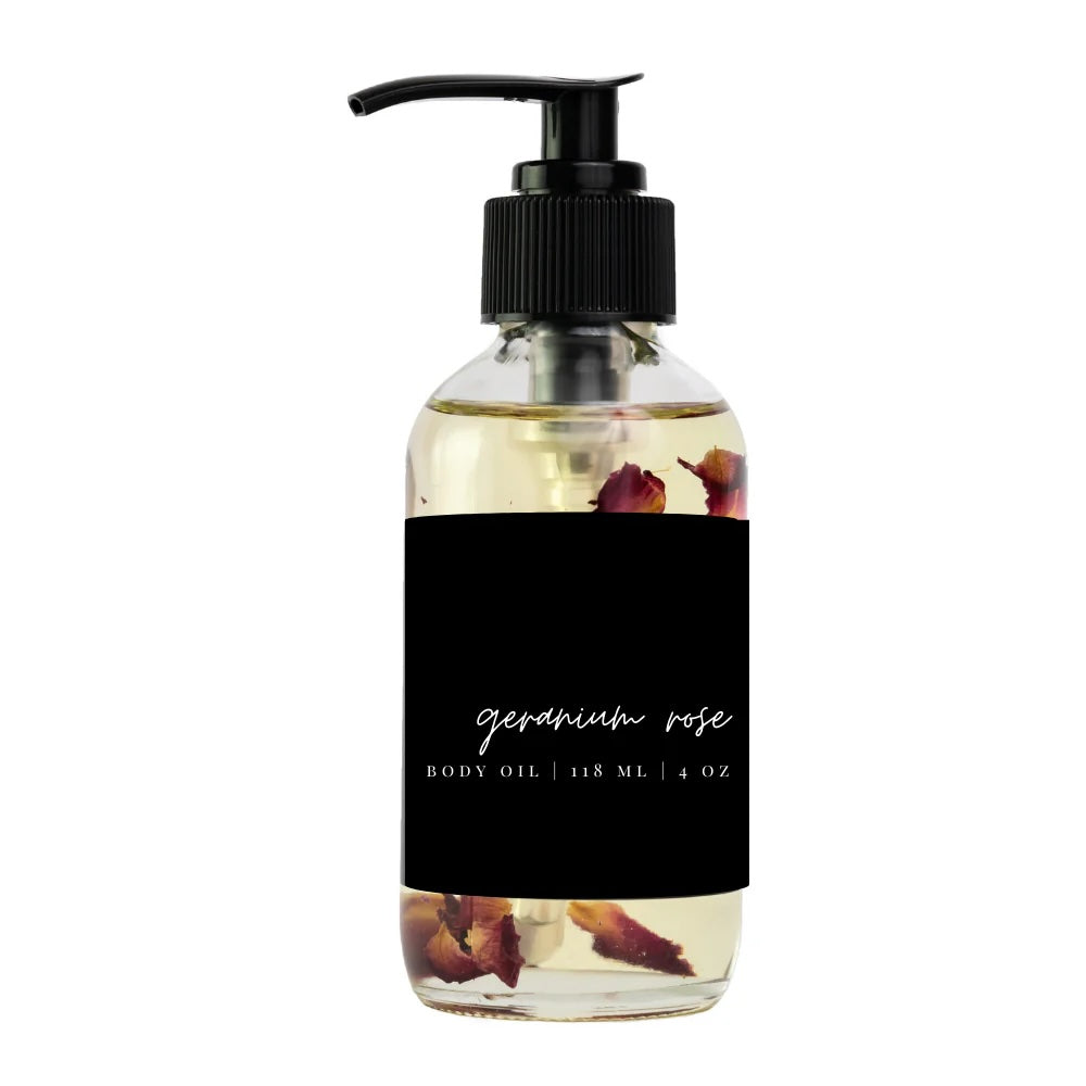 Body Oil by Benjamin Soap Co +  Cashmere, Geranium Rose & Tobacco Rose