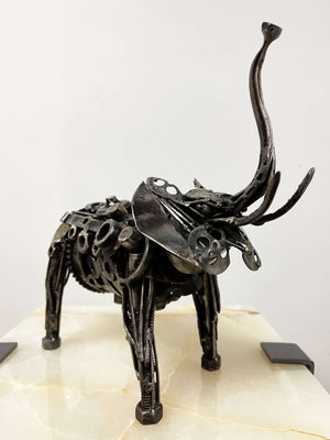 Steampunk Elephant Metal Art Sculpture by Bernardo Meza of Meza Metal Sculptures