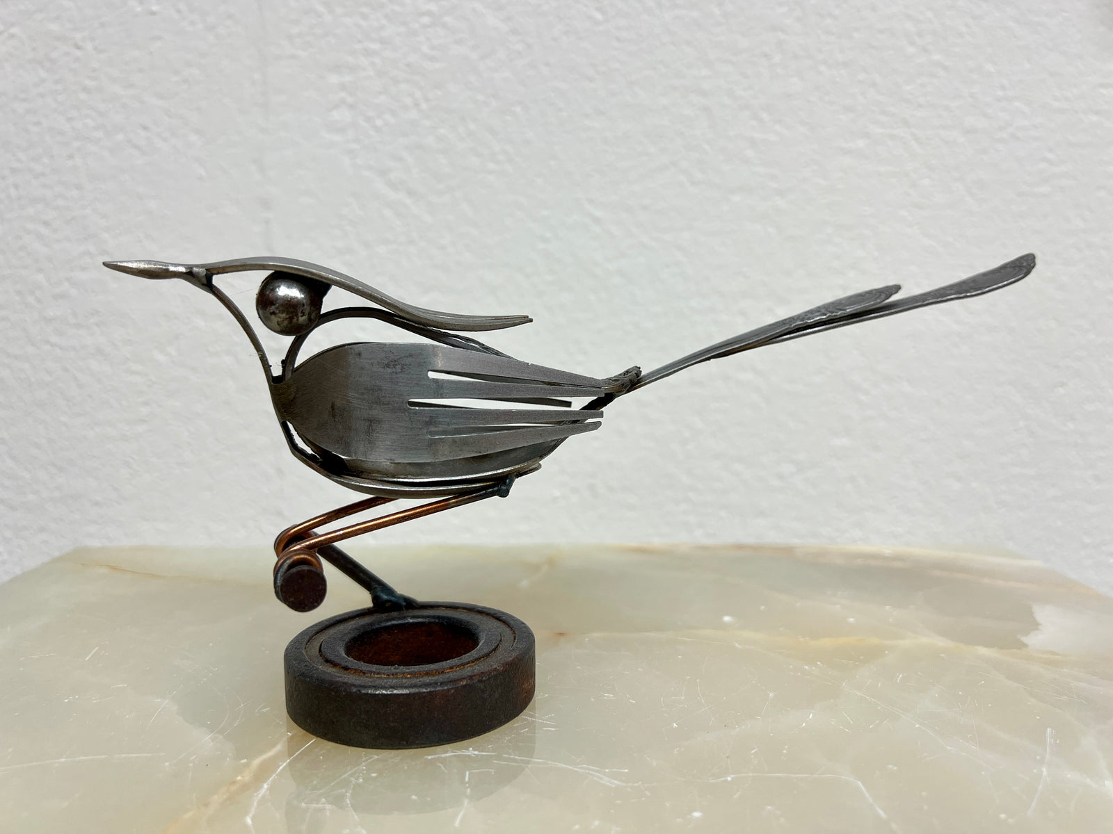 Cutlery Bird Metal Art Sculpture #4 by Bernardo Meza of Meza Metal Sculptures