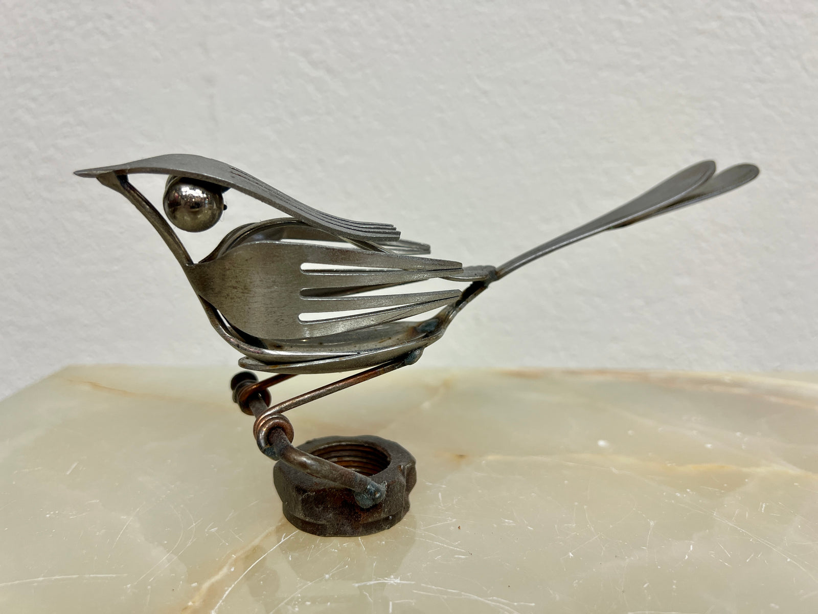 Cutlery Bird Metal Art Sculpture #9 by Bernardo Meza of Meza Metal Sculptures