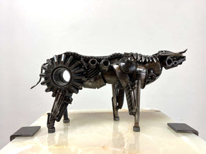 Steampunk LonghornnMetal Art Sculpture by Bernardo Meza of Meza Metal Sculptures