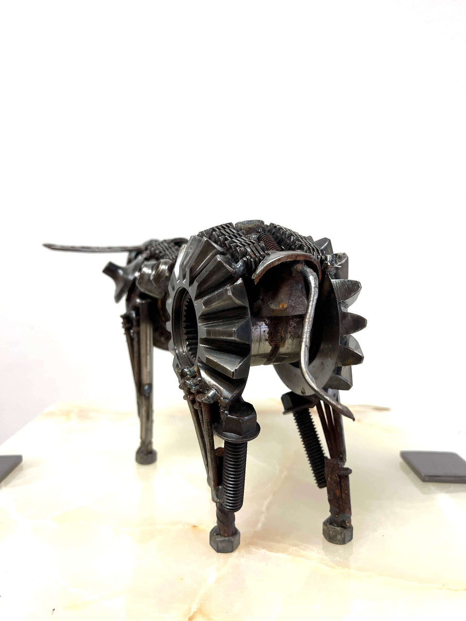 Steampunk LonghornnMetal Art Sculpture by Bernardo Meza of Meza Metal Sculptures