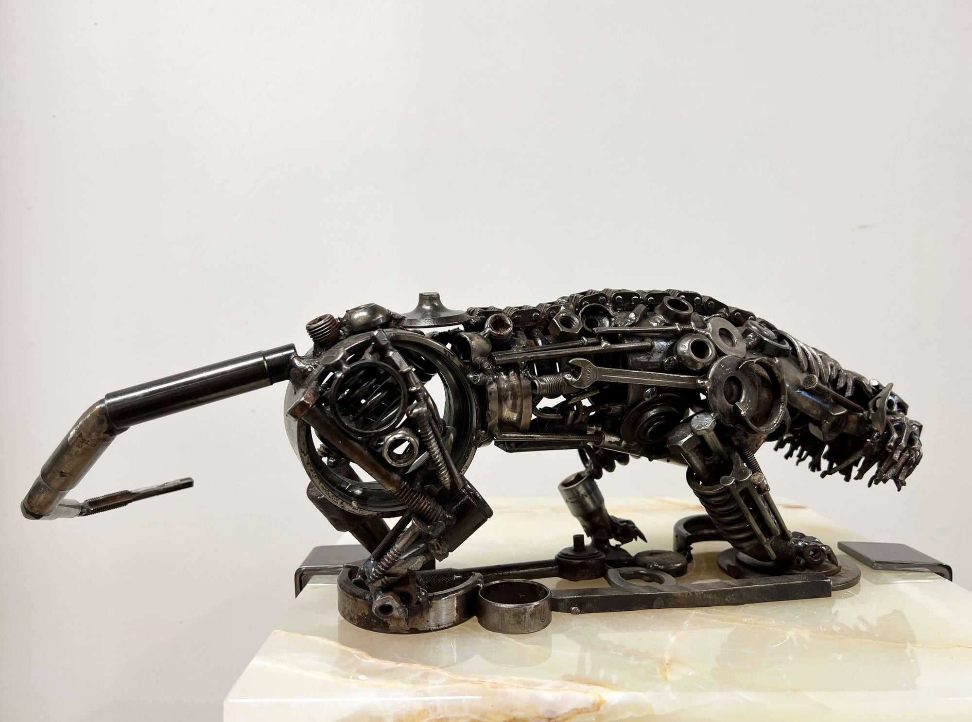 Steampunk Tiger II Metal Art Sculpture by Bernardo Meza of Meza Metal Sculptures