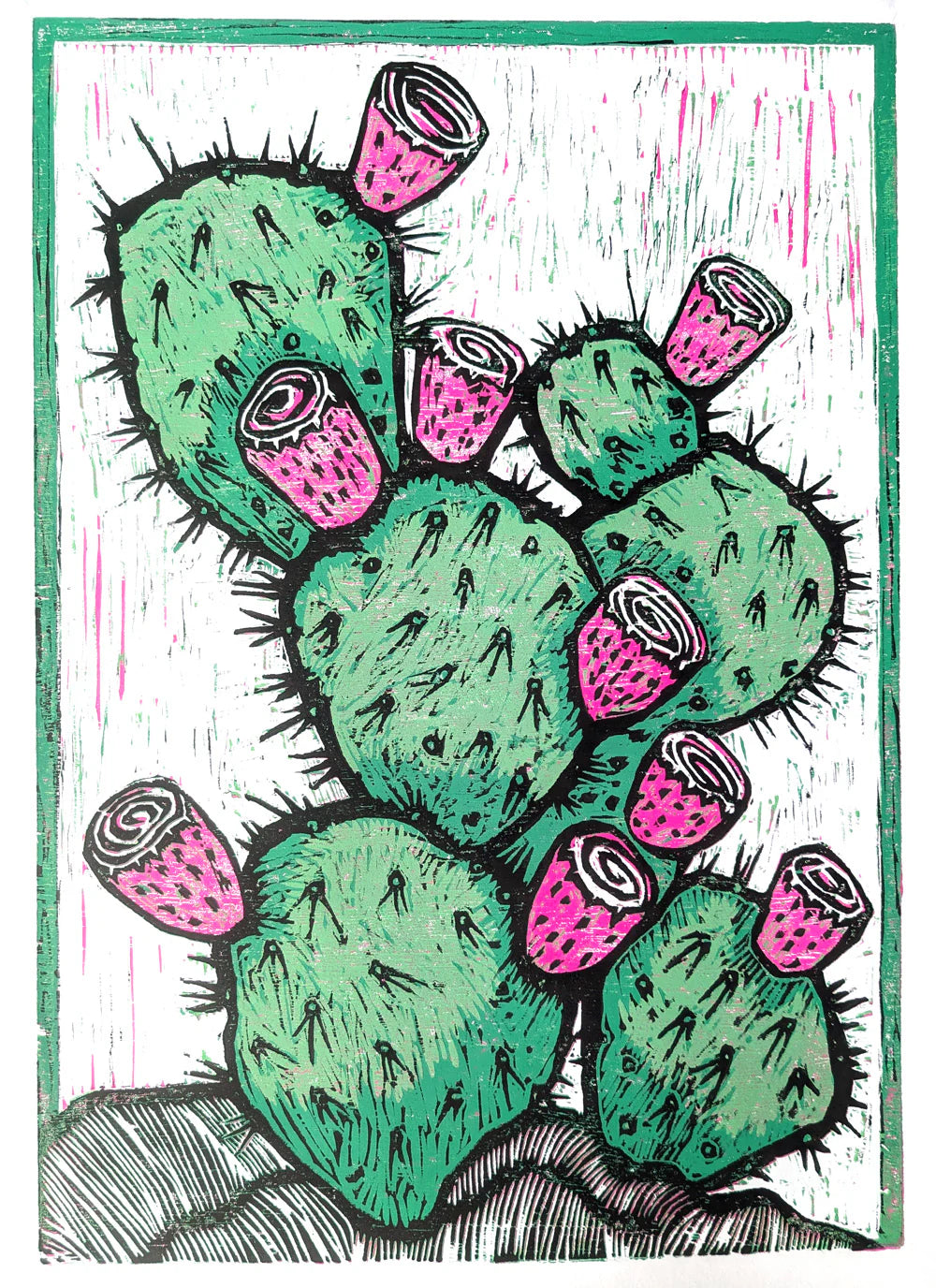 Budding Cactus Sticker by Brunky Art