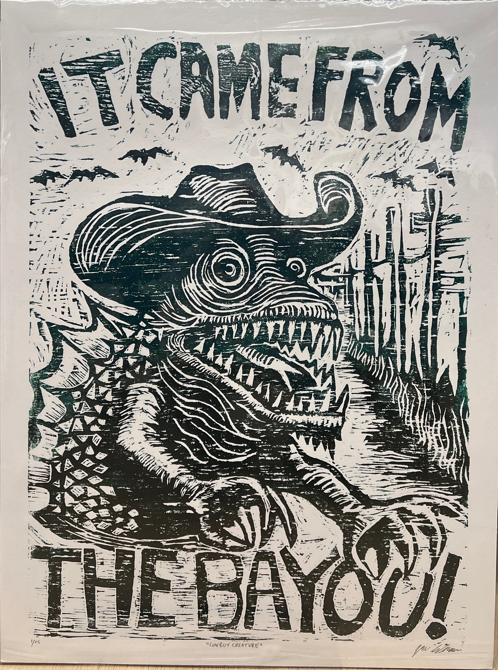 Cowboy Creature Print by Brunky Art