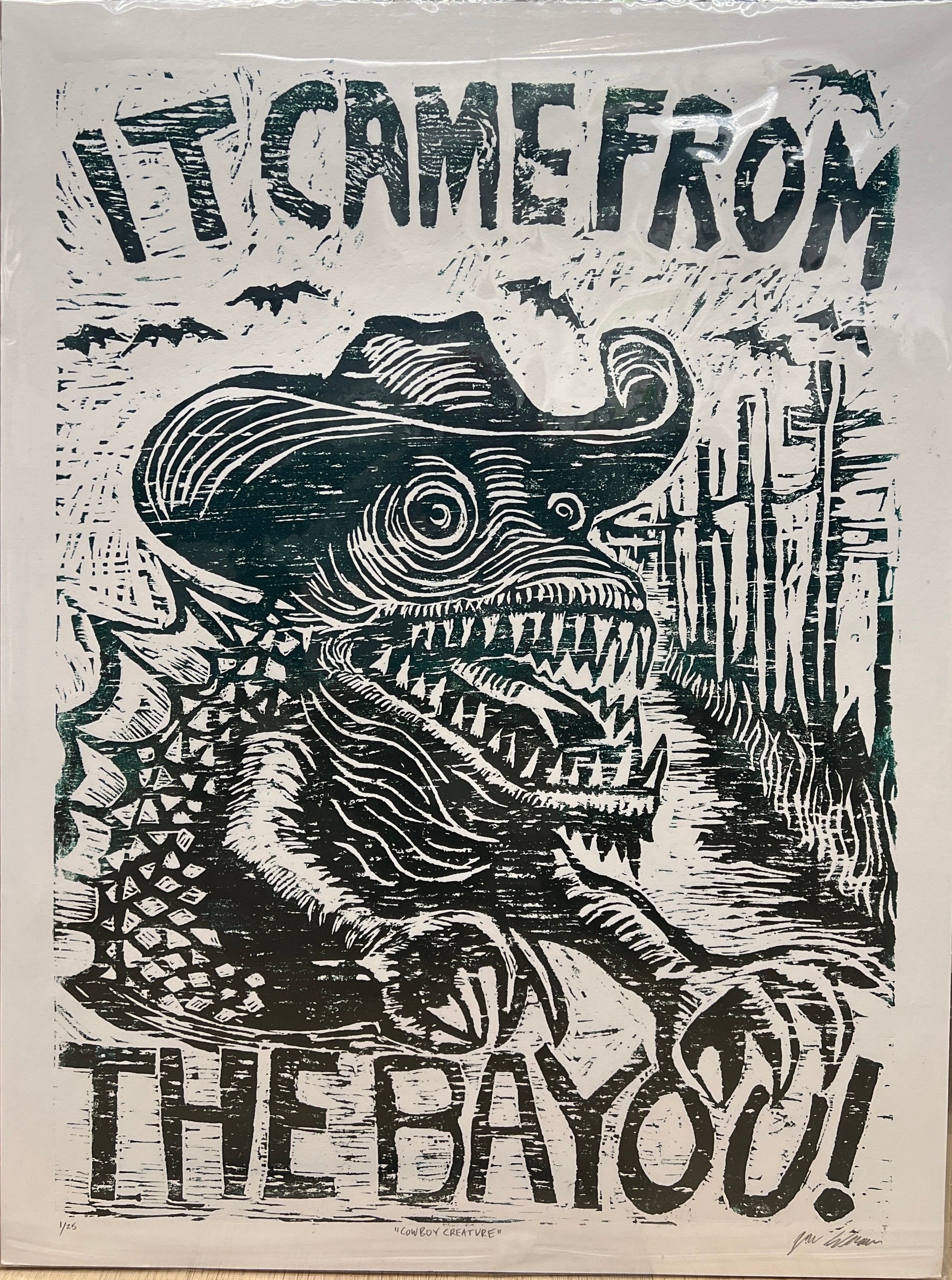 Cowboy Creature Print by Brunky Art