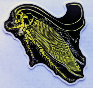Danger Roach Sticker by Brunky Art