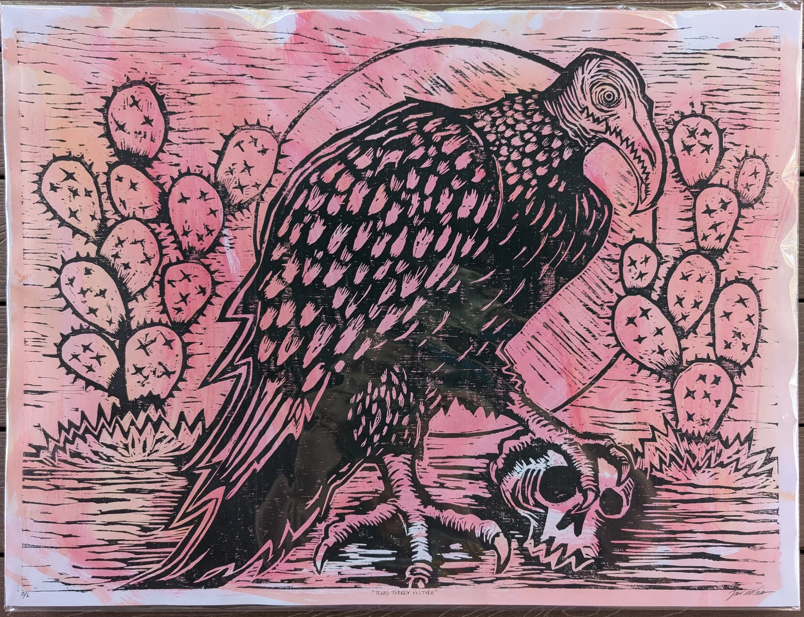 Texas Turkey Vulture Print by Brunky Art
