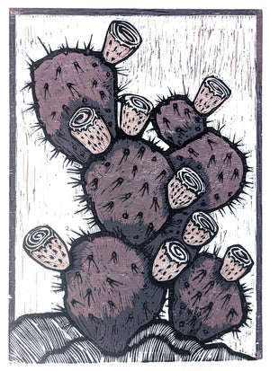 Budding Cactus Print by Brunky Art