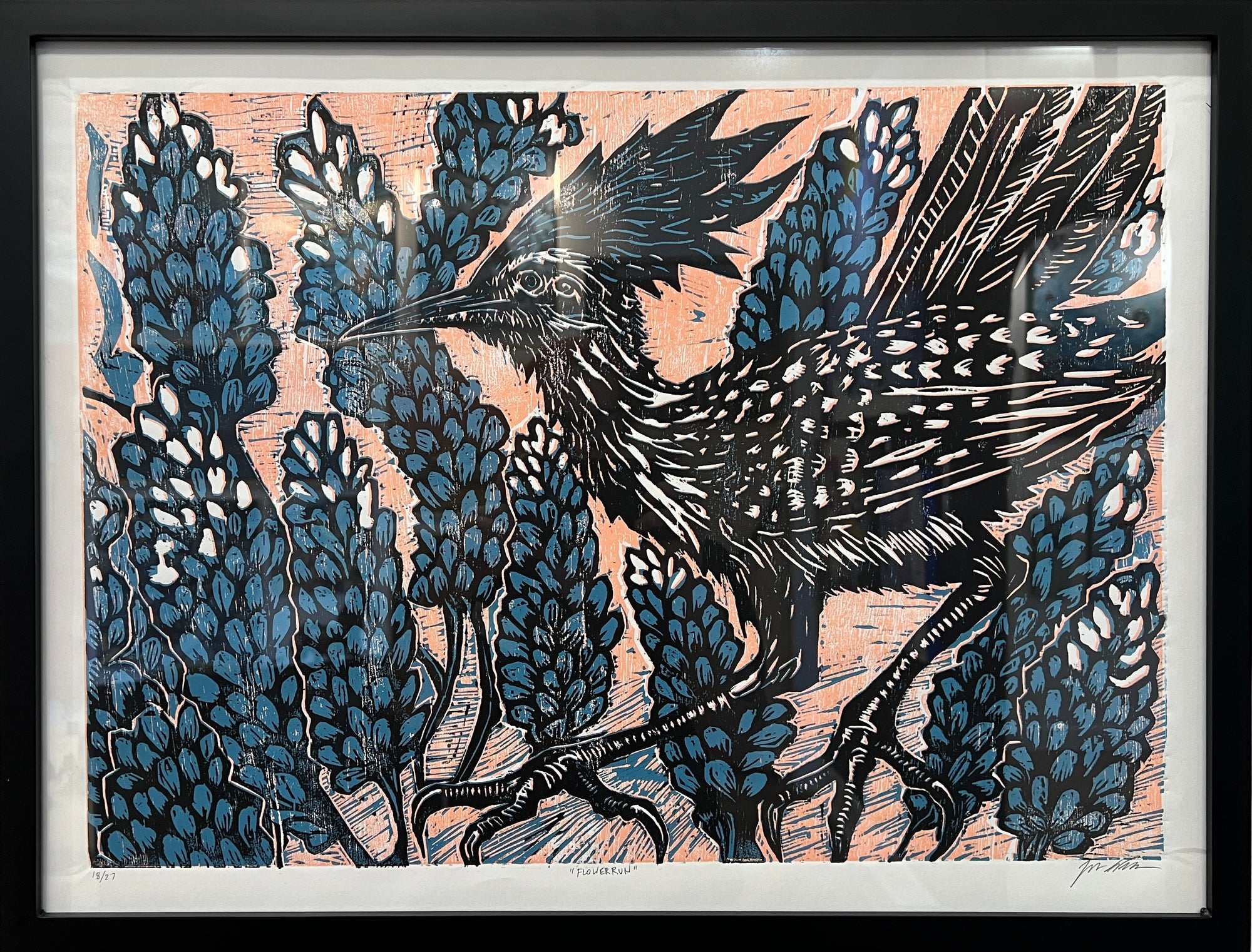 Flower Runner Framed Print by Brunky Art