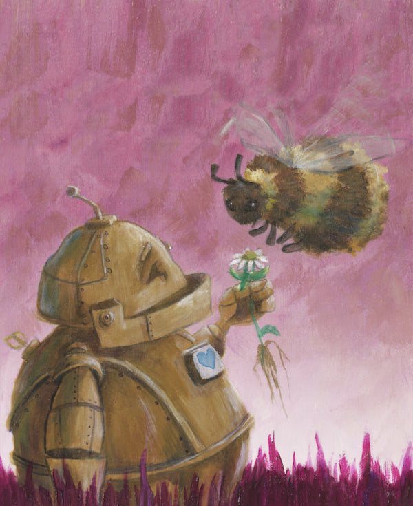 Bumble Bot - Robots in Rowboats by Lauren Briere + Paper Print