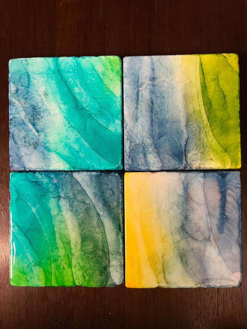 Colorful Tile Coasters by Calloway Studios