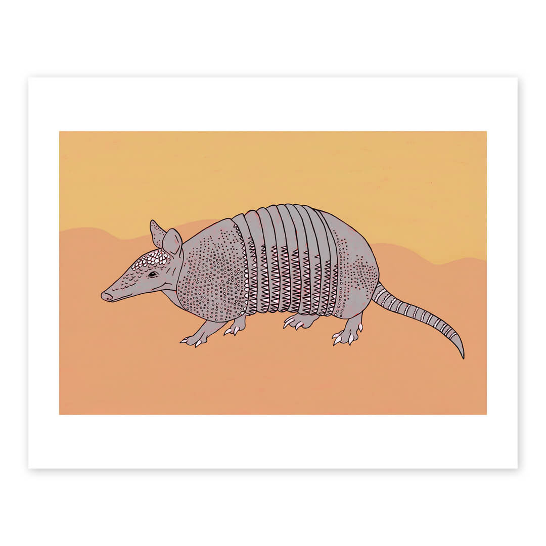 Armadillo Print by Cara Jackson + 12"x16"