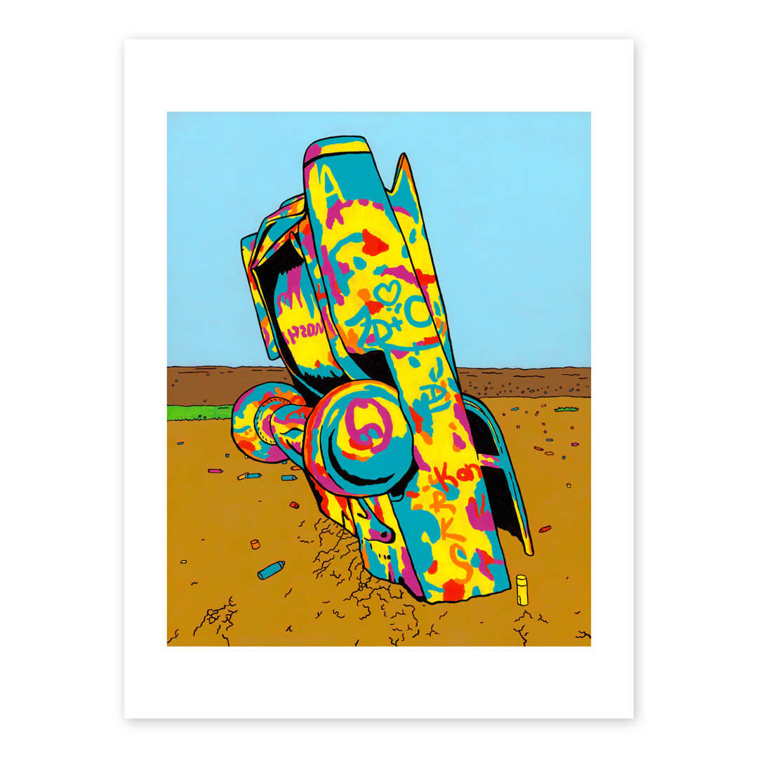 Cadillac Ranch Print by Cara Jackson + 12"x16"