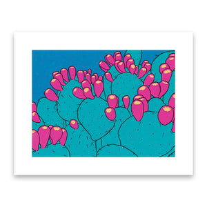 Caprock Canyon Prickly Pear Print by Cara Jackson