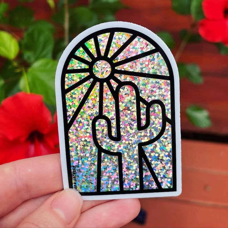 Desert Sun Sticker by Cara Jackson