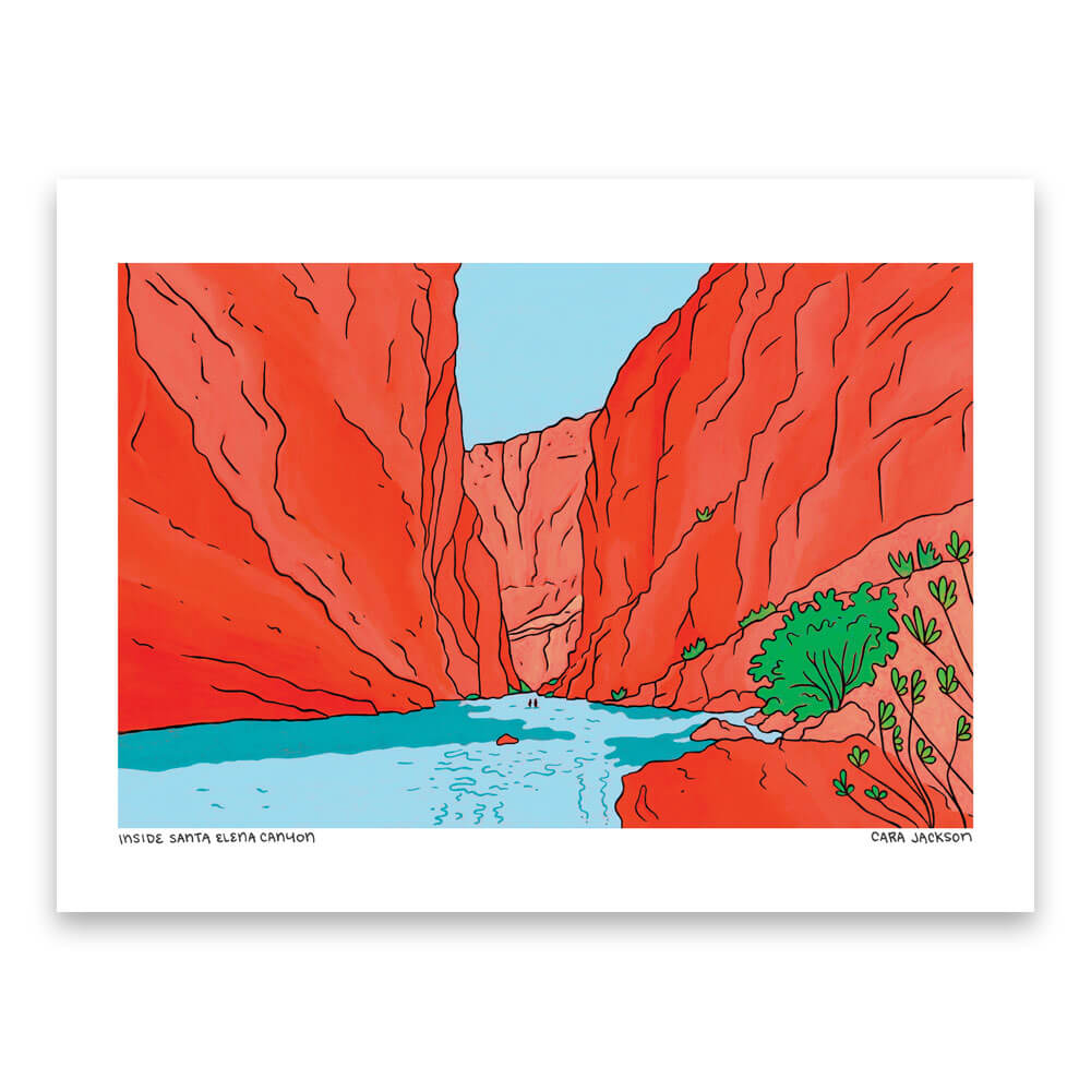 Inside Santa Elana Canyon Print by Cara Jackson