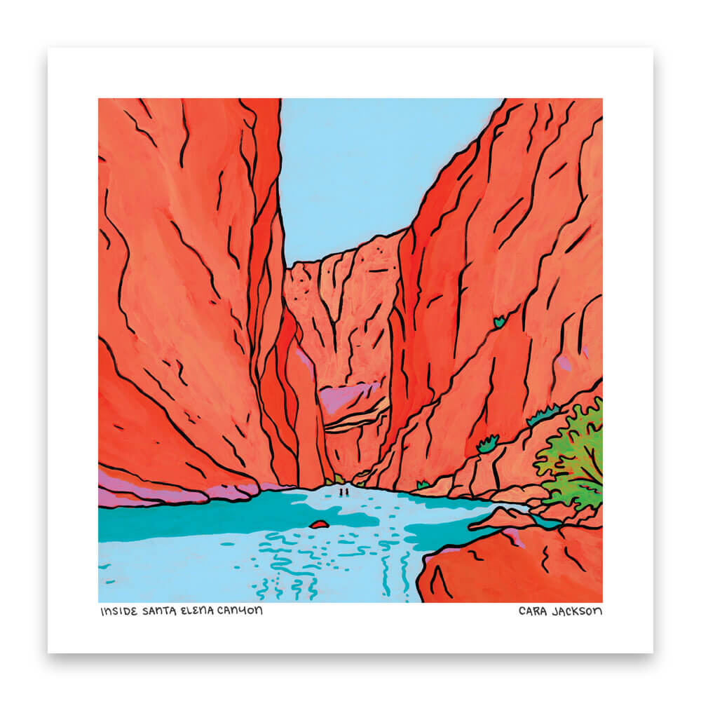 Inside Santa Elena Canyon Print by Cara Jackson