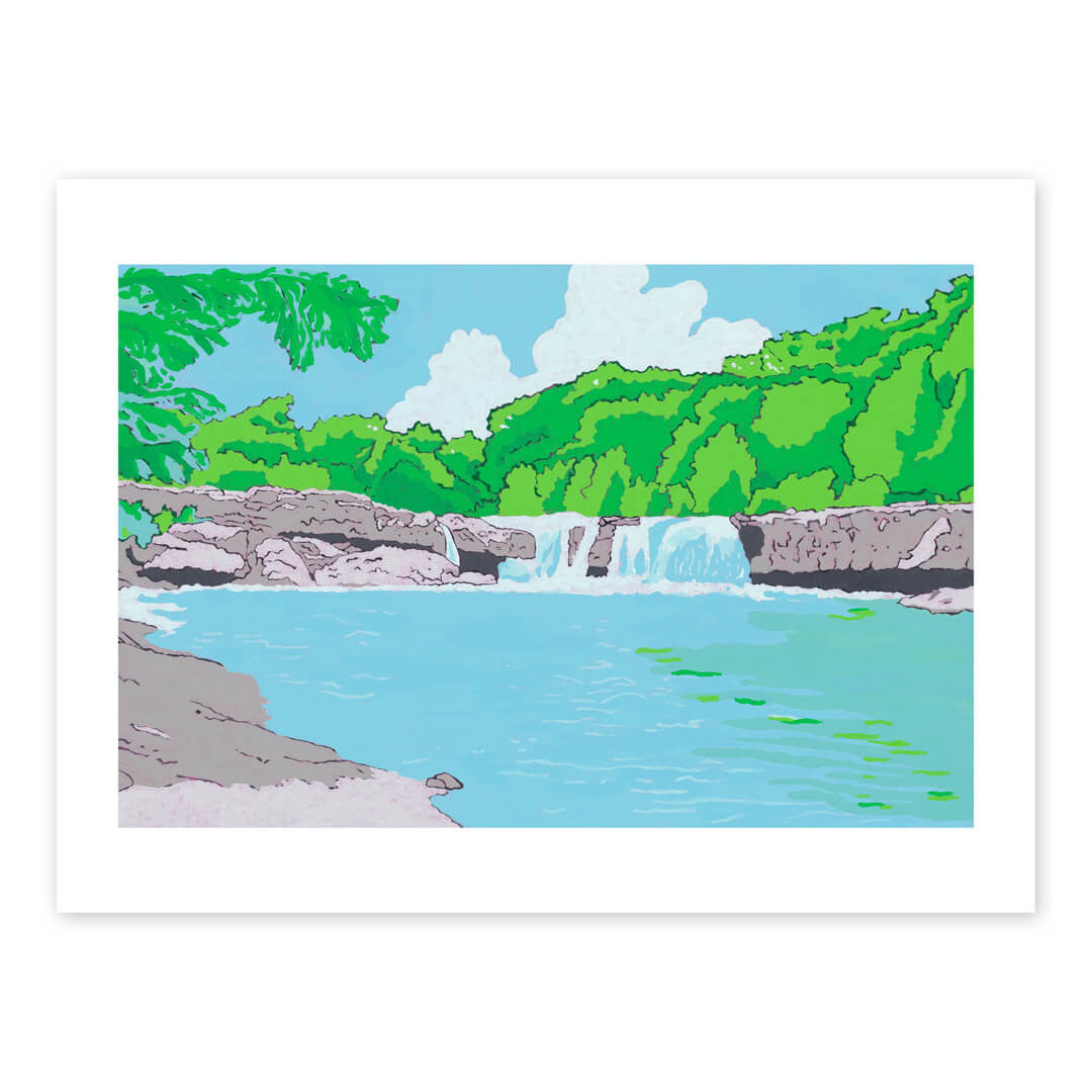 Lower McKinney Falls Print by Cara Jackson