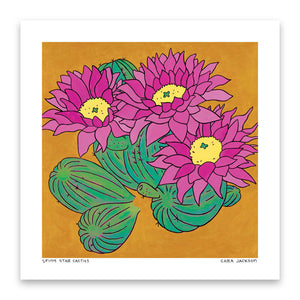 Spiny Star Cactus Print by Cara Jackson