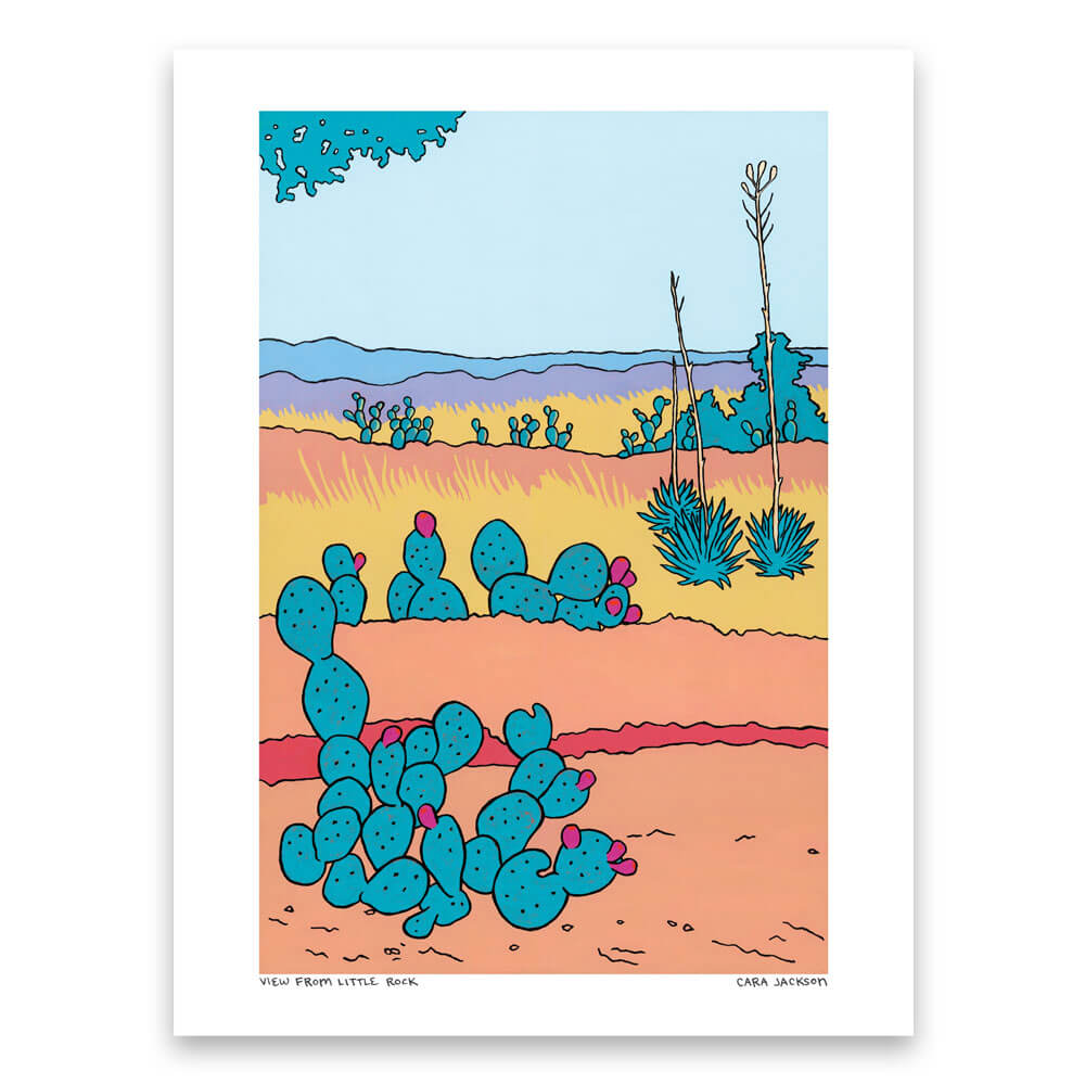 View from Little Rock Print by Cara Jackson + 12"x16"