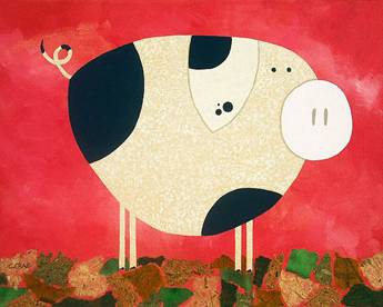 Pig Newton Print by Casey Craig