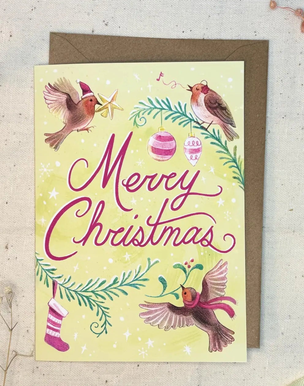 Merry Christmas Card by Cats in Cardigans