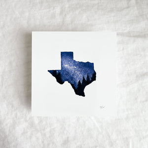 Starry Texas Night Print by Chloé Gray