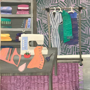 Sewing Room Print by Clara Hart