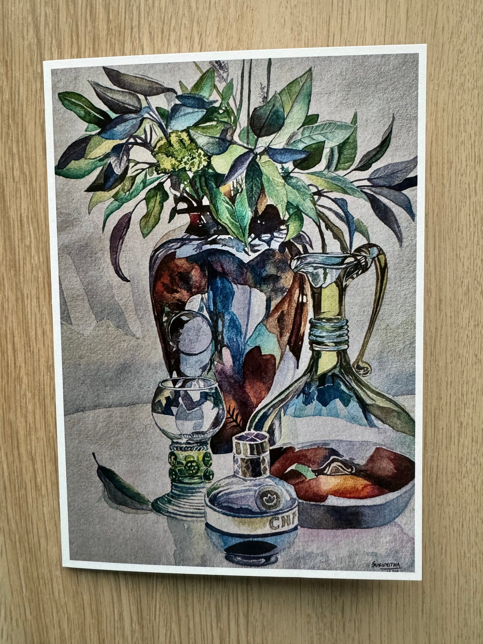 Colors of Reflections Greeting Card by Sushmitha Din Kashi