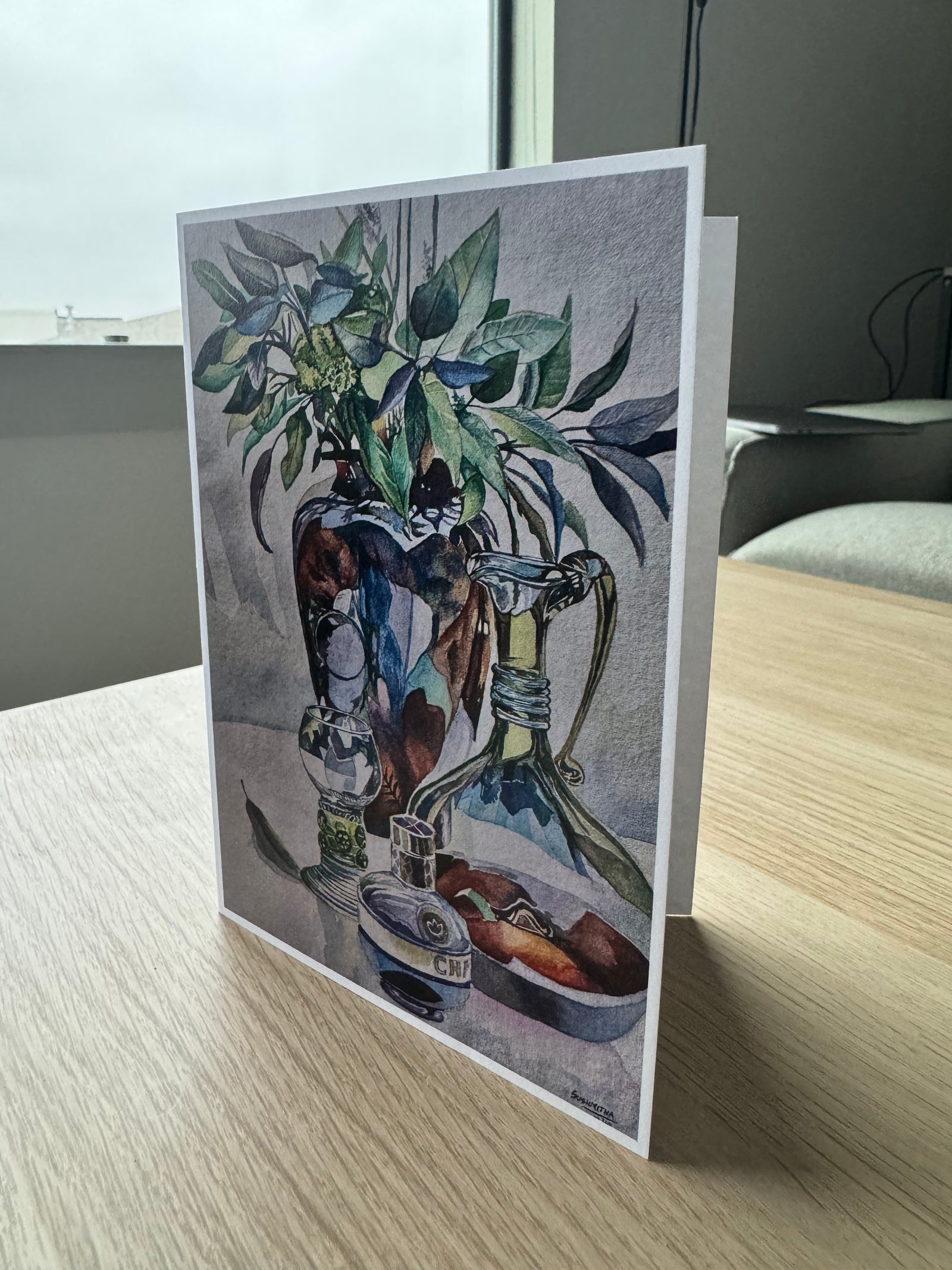 Colors of Reflections Greeting Card by Sushmitha Din Kashi