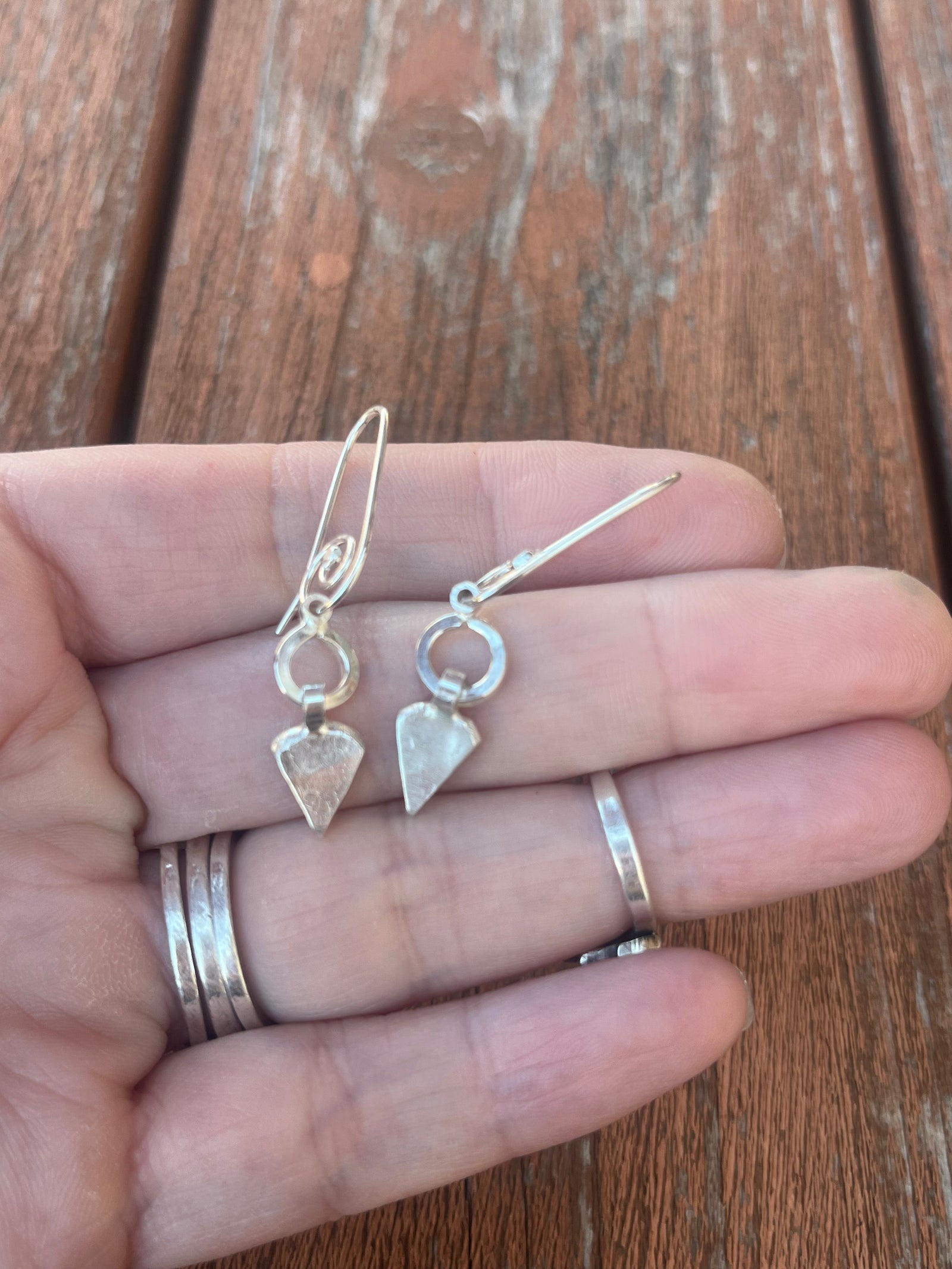 Small Sterling Silver Dagger Earrings by Courtney Marie Jewelry