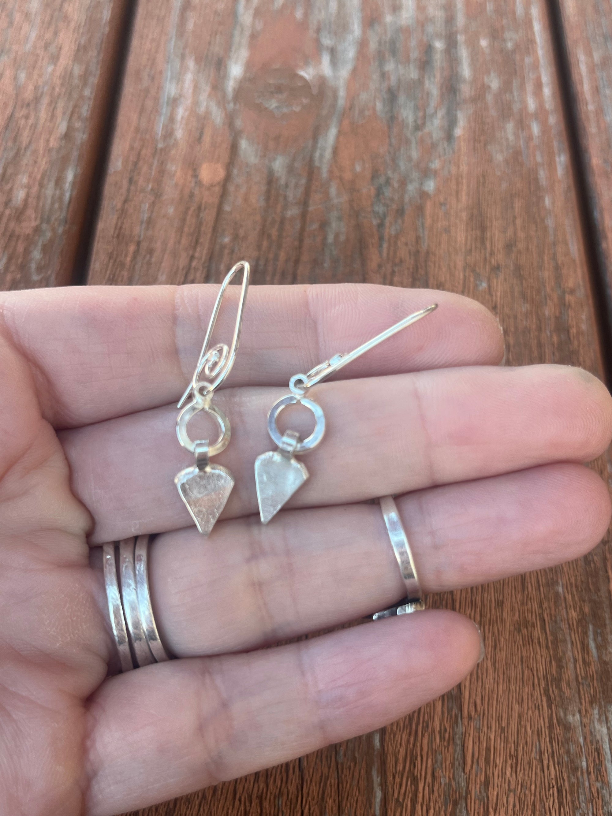 Small Sterling Silver Dagger Earrings by Courtney Marie Jewelry