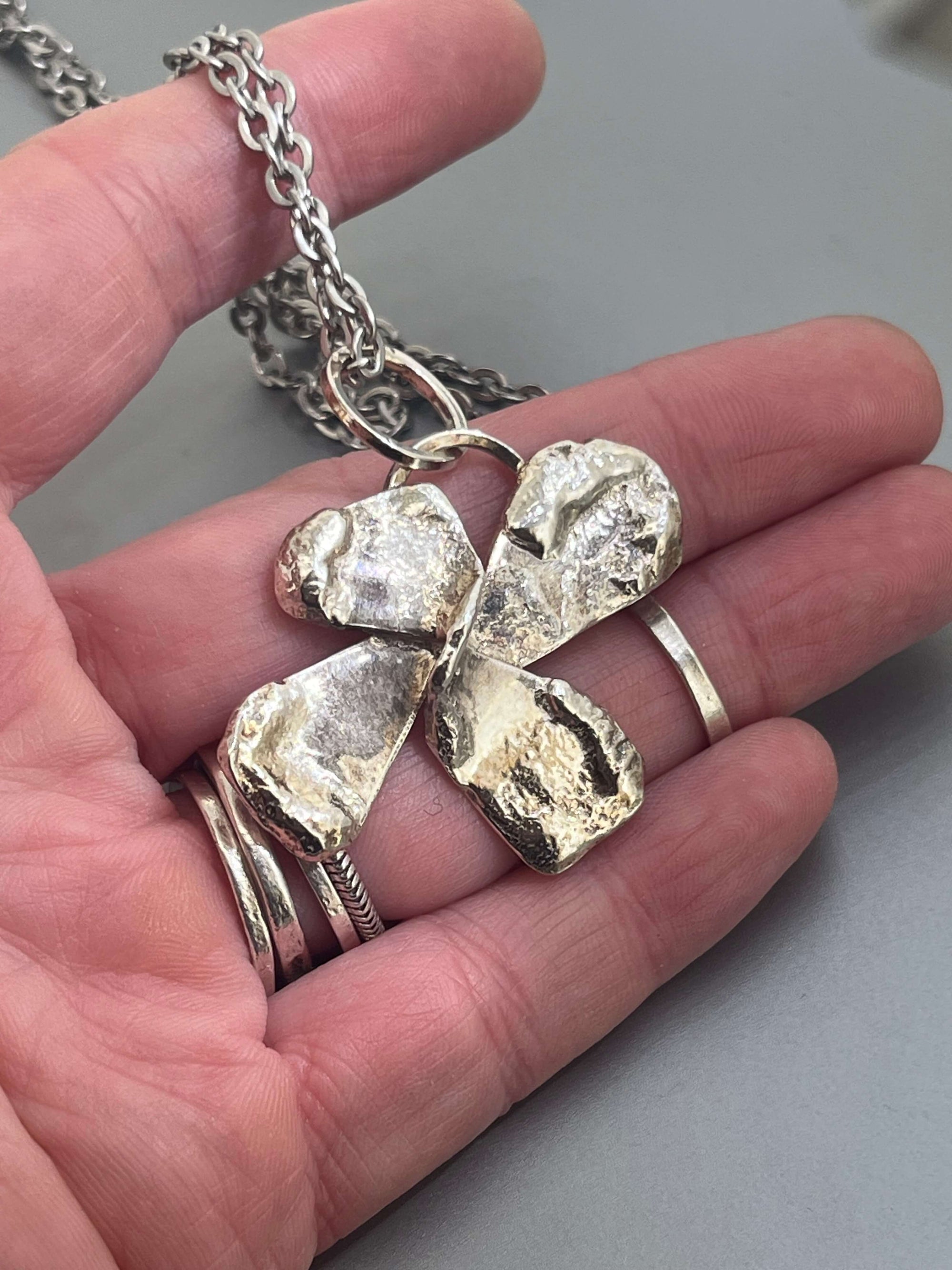 Sterling Silver Dogwood Necklace by Courtney Marie Jewelry