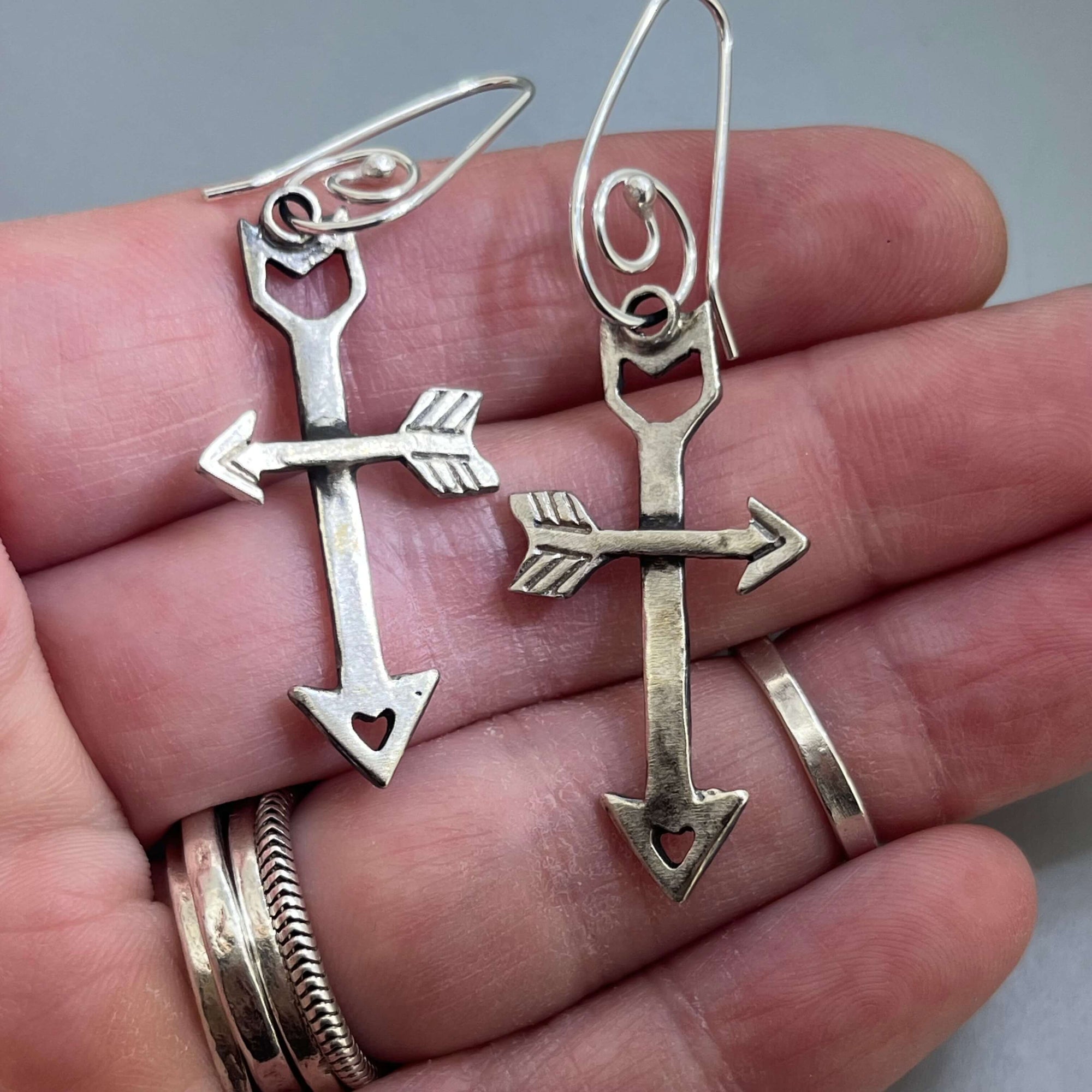 Sterling Silver Arrow Earrings by Courtney Marie Jewelry