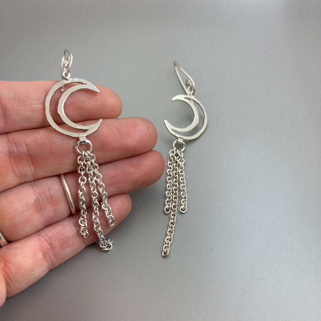 Moon Drop Earrings by Courtney Marie Jewelry + Sterling Silver