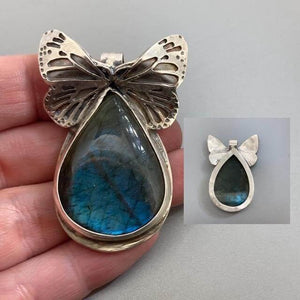 Labradorite Butterfly Necklace by Courtney Marie Jewelry