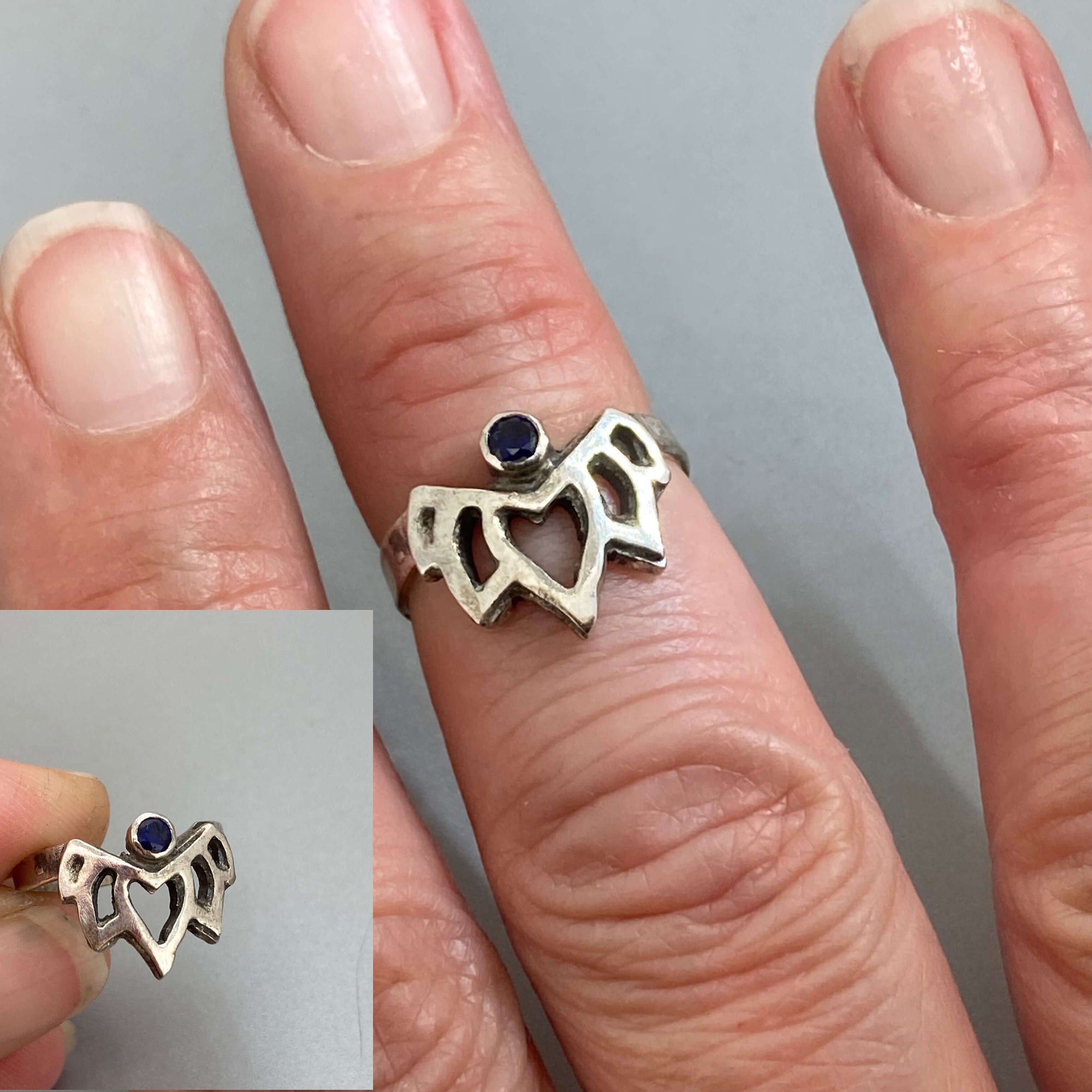 Sapphire and Sterling Silver Midi Ring by Courtney Marie Jewelry