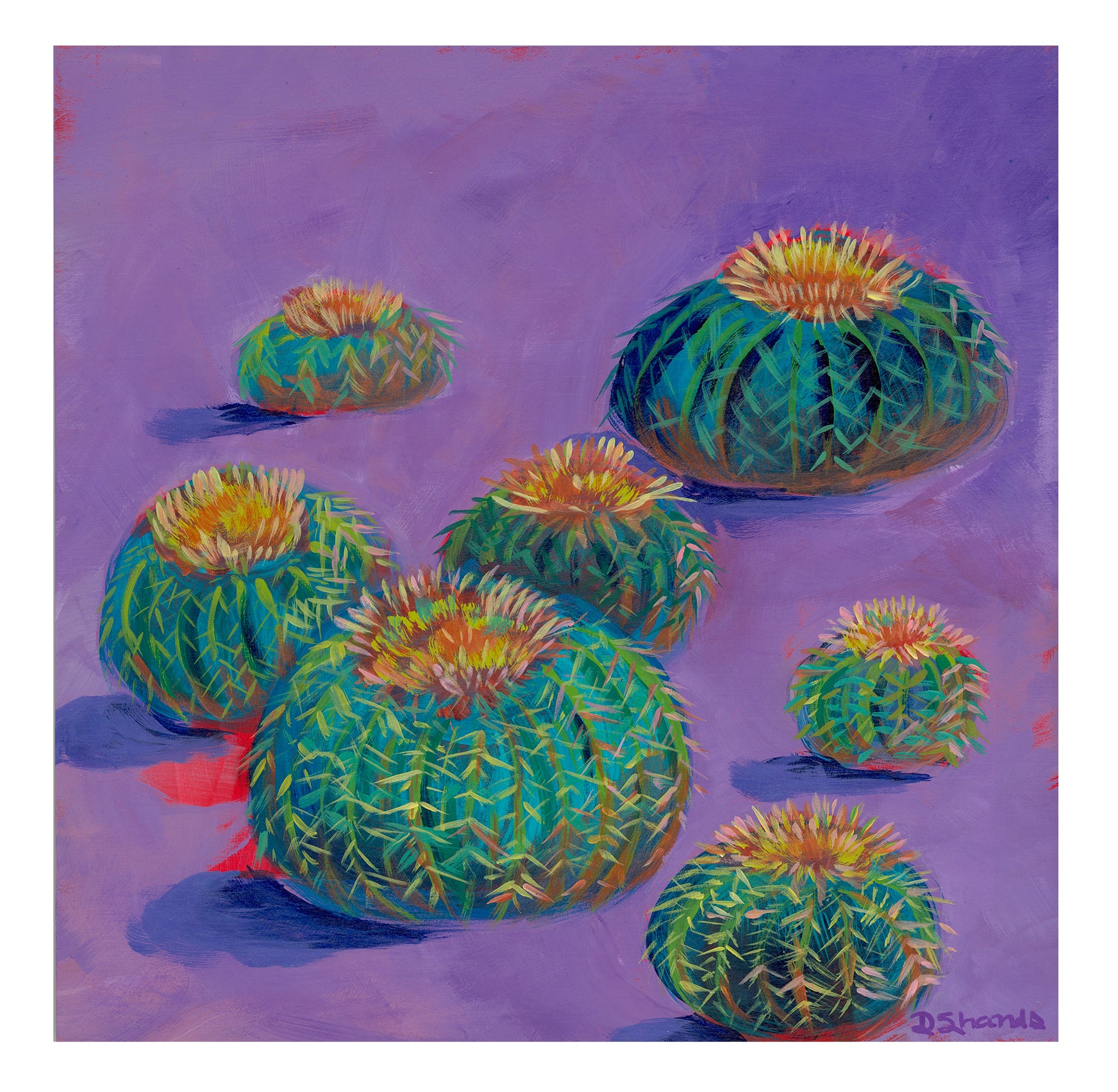 Golden Barrel Cactus by Debbie Shands Celusniak