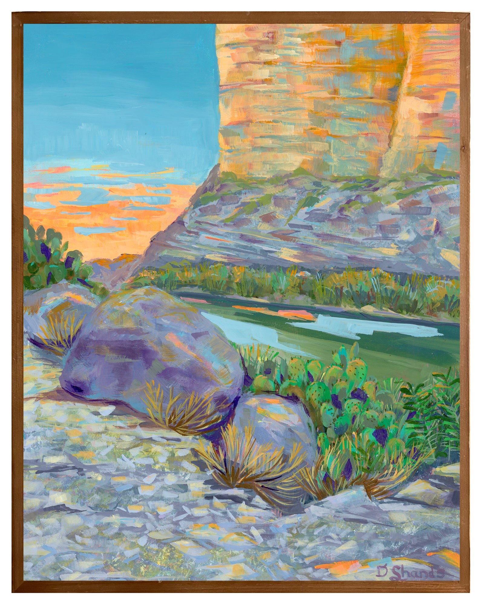 Inside Santa Elena Canyon by Debbie Shands Celusniak